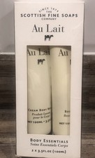 Image of Scottish Fine Soaps Co, Au Lait 100ml Cream Body Wash, 100ml Body Butter BN Box