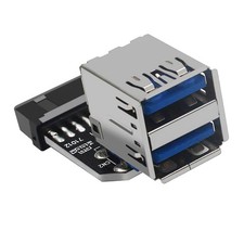 USB 3.0 19/20 Pin to Dual USB 3.0 Female A Port Splitter Adapter for PC Mothe...