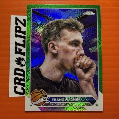 2023-24 Topps Chrome Franz Wagner Green Logo Refractors Orlando Magic #79