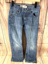 Levi's 514 Boy Straight Blue Jeans Size 8 Regular Cotton Stretch