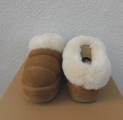 UGG TAZZLITA CHESTNUT TAZZ PLATFORM SLIPPERS SHOES, WOMEN US 11