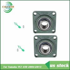 2 Pack UCF208-24 Pillow Block Flange Bearing 1-1/2" Bore 4 Bolt Solid Base