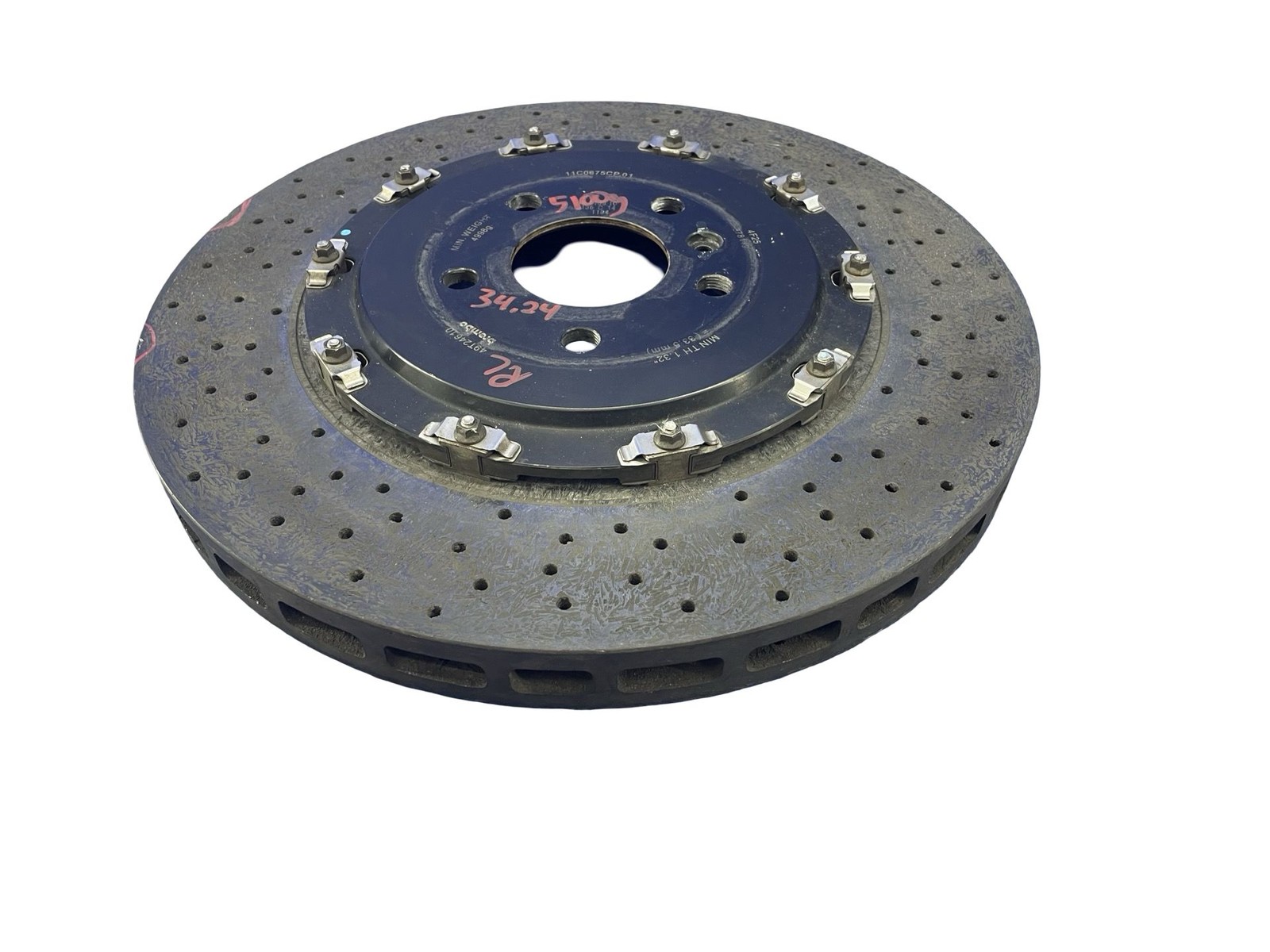 2015-2017 MCLAREN 650S RWD 3.8L REAR LEFT BREMBO CARBON CERAMIC BRAKE ROTOR DISC