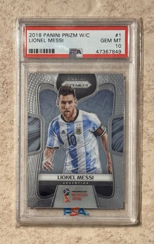 2018 Panini Prizm World Cup Lionel Messi #1 PSA 10 Gem Mint Argentina Miami