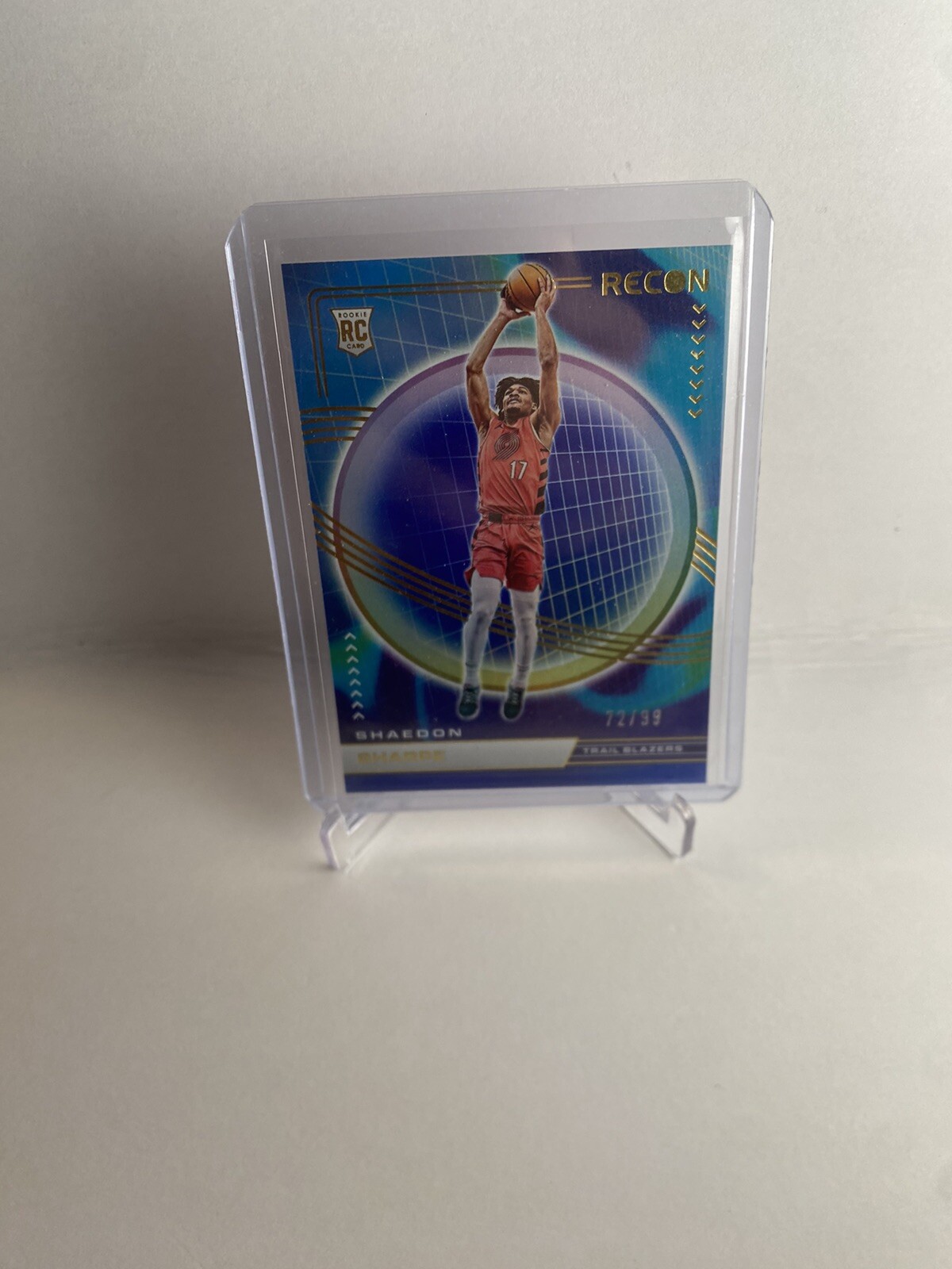Shaedon Sharpe 2022 Panini Recon Blue Rc /99!!! #240 Trail Blazers