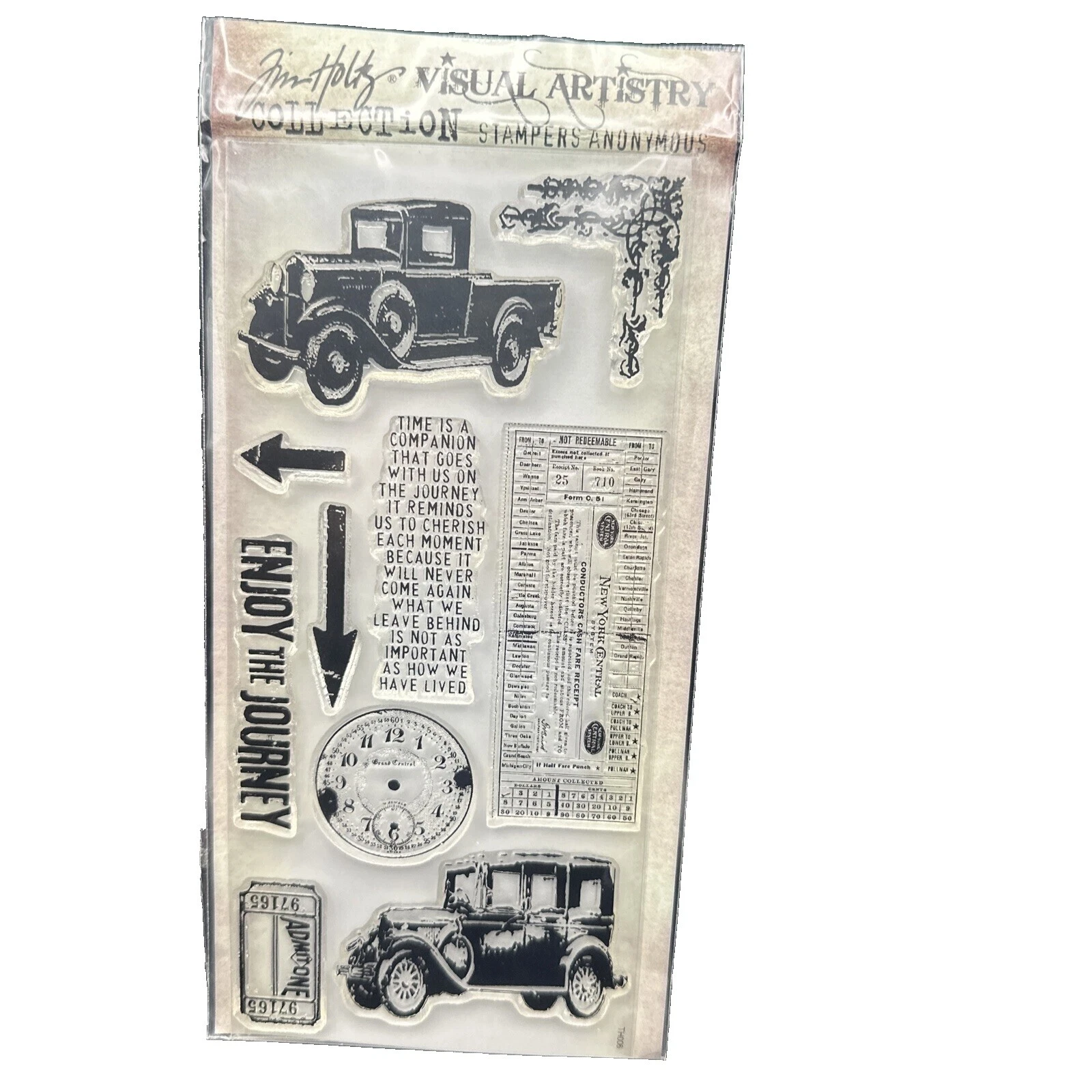 Tim Holtz Acrílico Sellos de arte palabras y frases