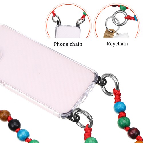 2pcs Universal Phone Lanyards Beaded Phone Charm Phone Lanyards for Around The - Zdjęcie 6 z 11