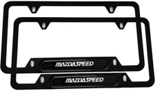 2ps License Plate Frame Cover Holder Black For MazdaSpeed W/screw