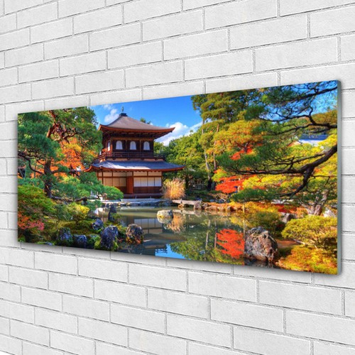 Tableau Décoratif Paysage Soleil Sur Verre Acrylique - Dimensions 125x50 Cm, Marque Tulup, Style Moderne, Jaune Dominant
