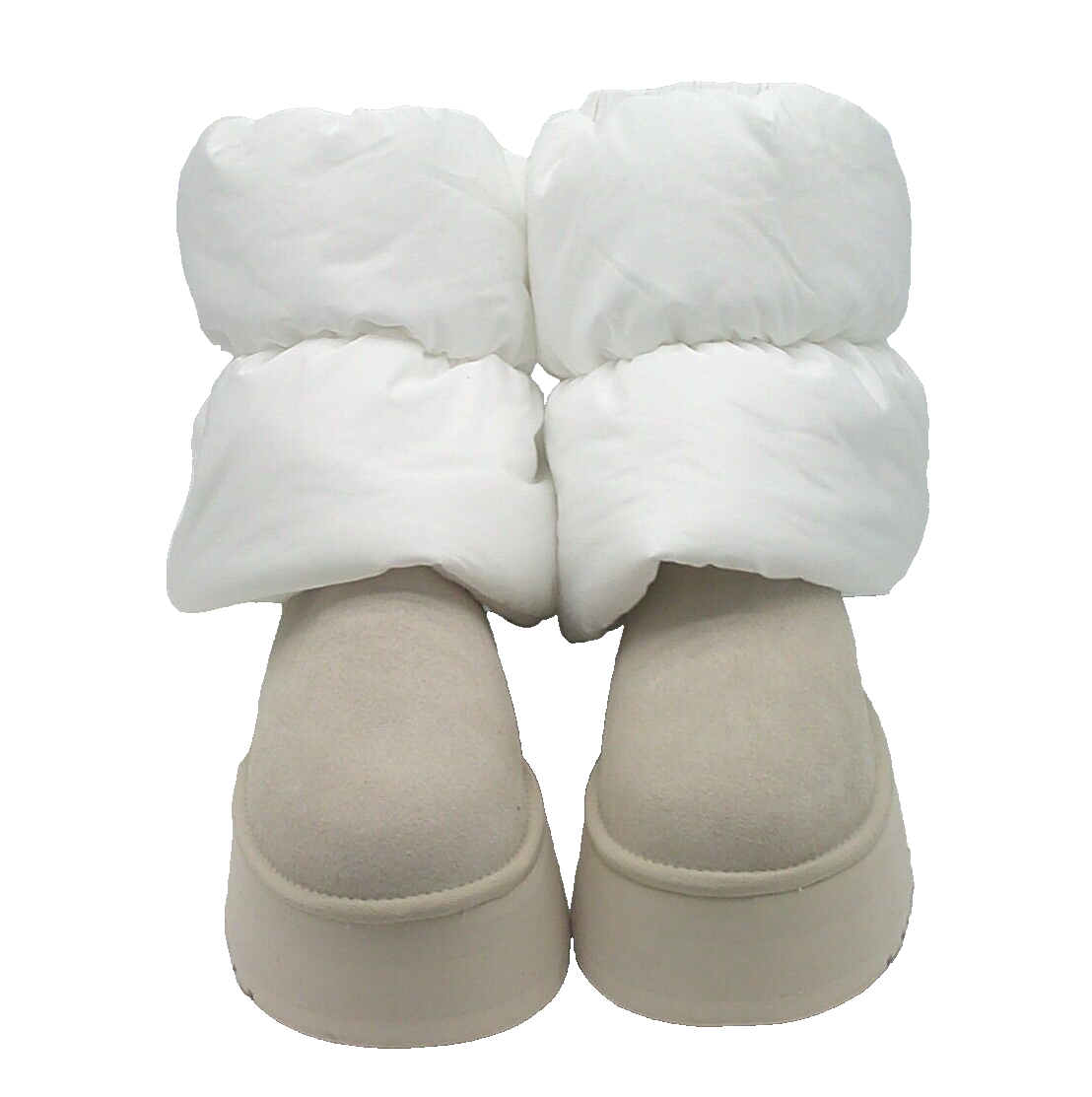UGG CLASSIC MINI DIPPER PUFFER WOMEN BOOTS SUEDE WHITE US 9 /UK 7