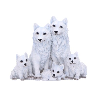 Geschützte Welpen Wolf und Jungen Figur Tier Geschenk Wölfe Statue Wintergeschenke