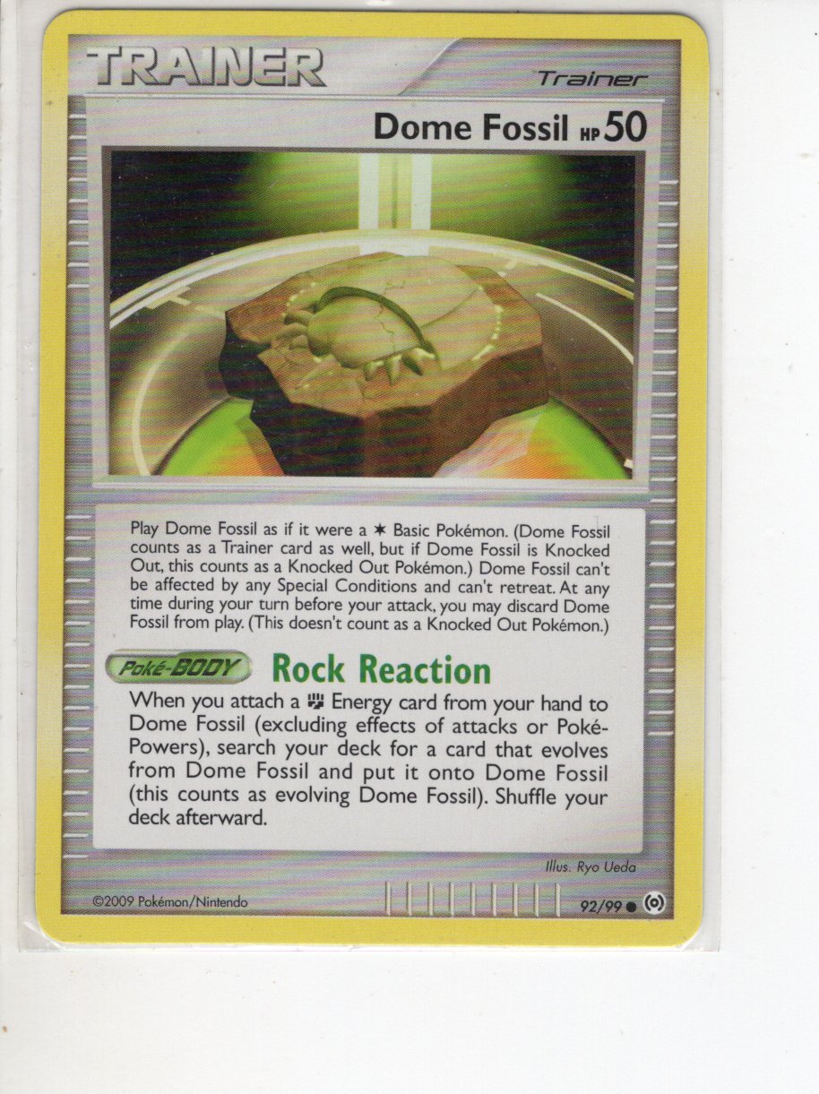 DOME FOSSIL TRAINER ARCEUS SET POKEMON CARD 92/99 NM/M