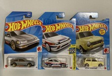 Hot Wheels 88 Honda Cr-x, 1985 Honda CR-X, Custom 70 Honda N600 Lot Of 3 Imports