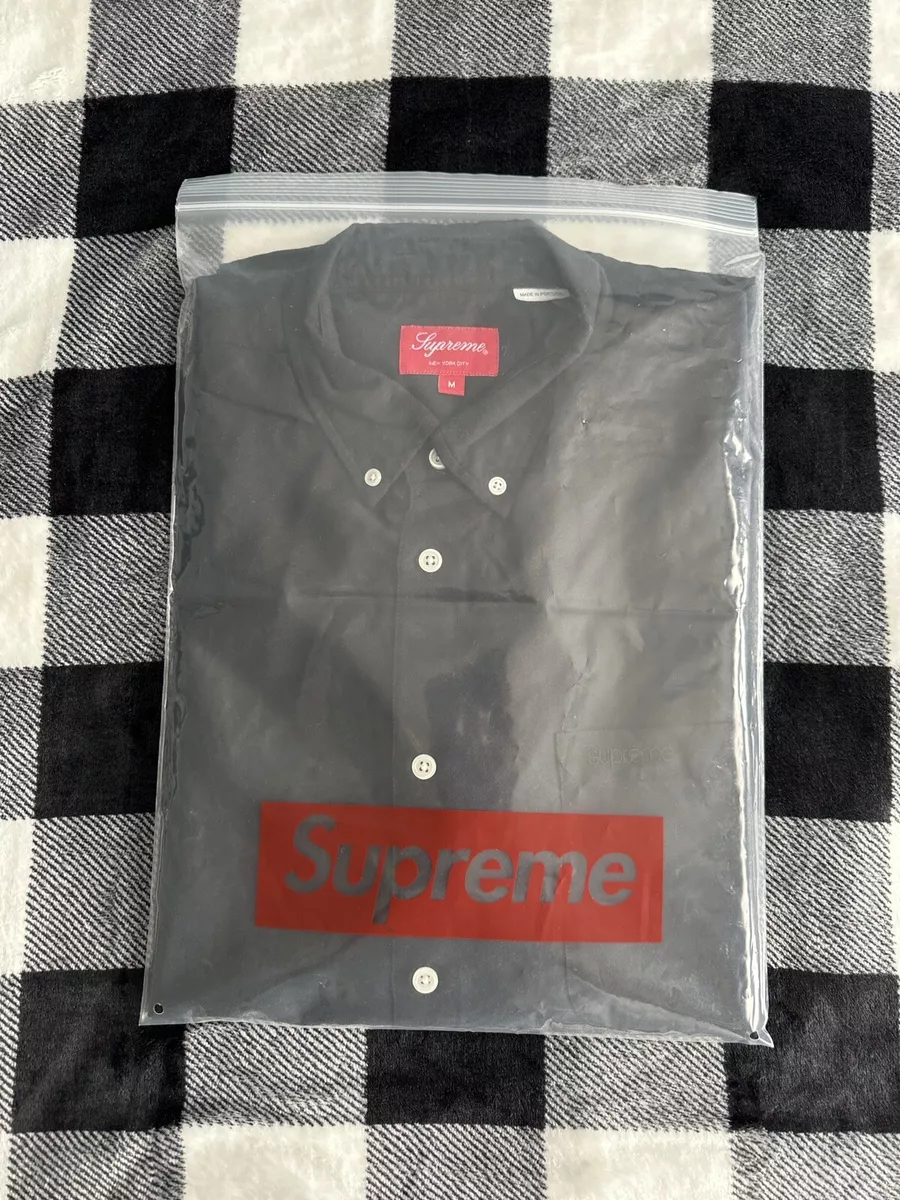 SUPREME LOOSE FIT S/S OXFORD SHIRT BUTTON UP BLACK SIZE M SHORT