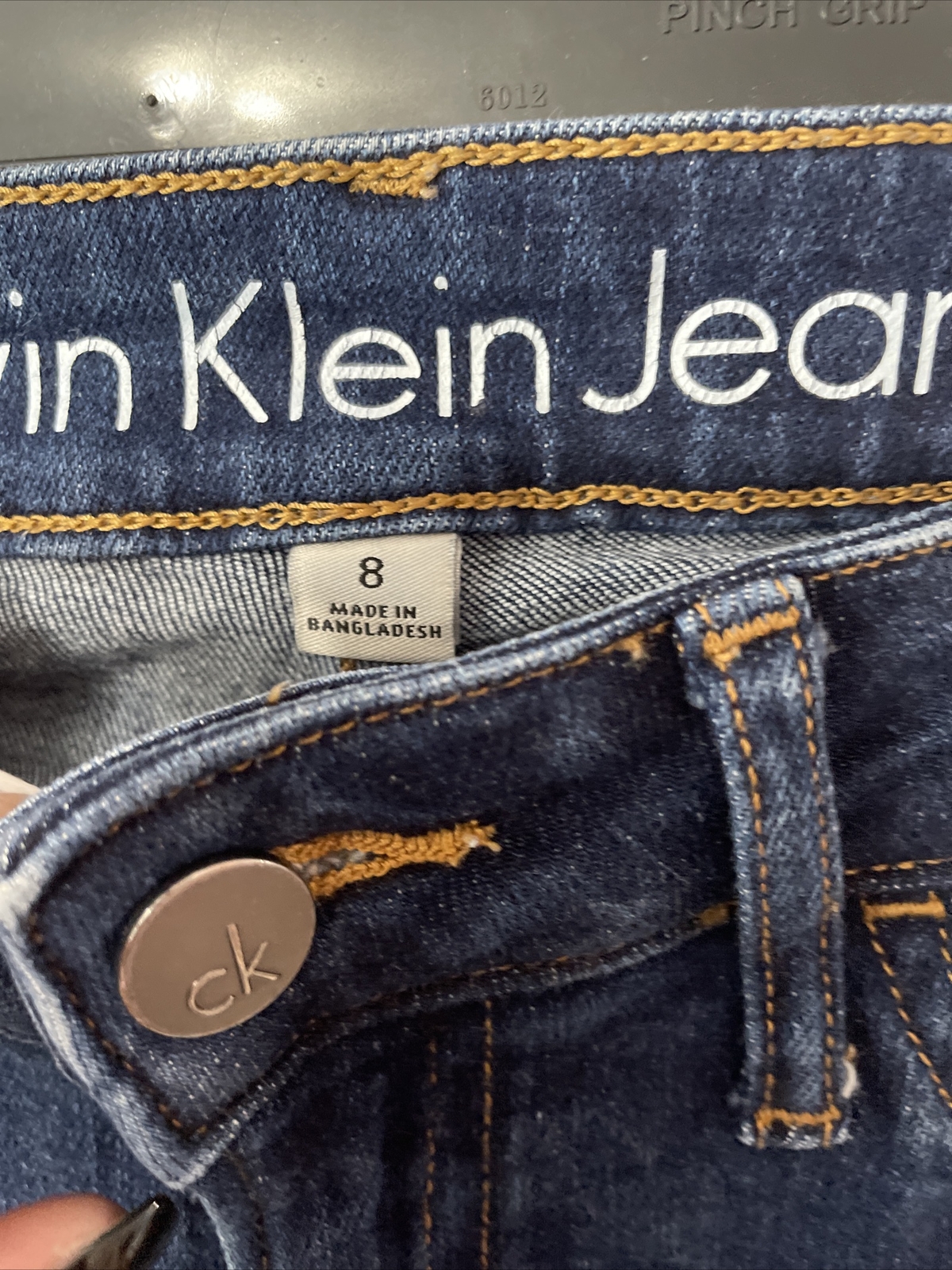 Calvin Klein Capri Denim Blue Jeans Size 8￼ Womens Pants Skinny Leg