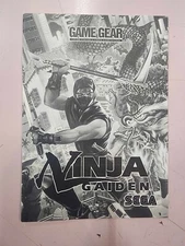 Ninja Gaiden Sega Game Gear Instruction Booklet Manual