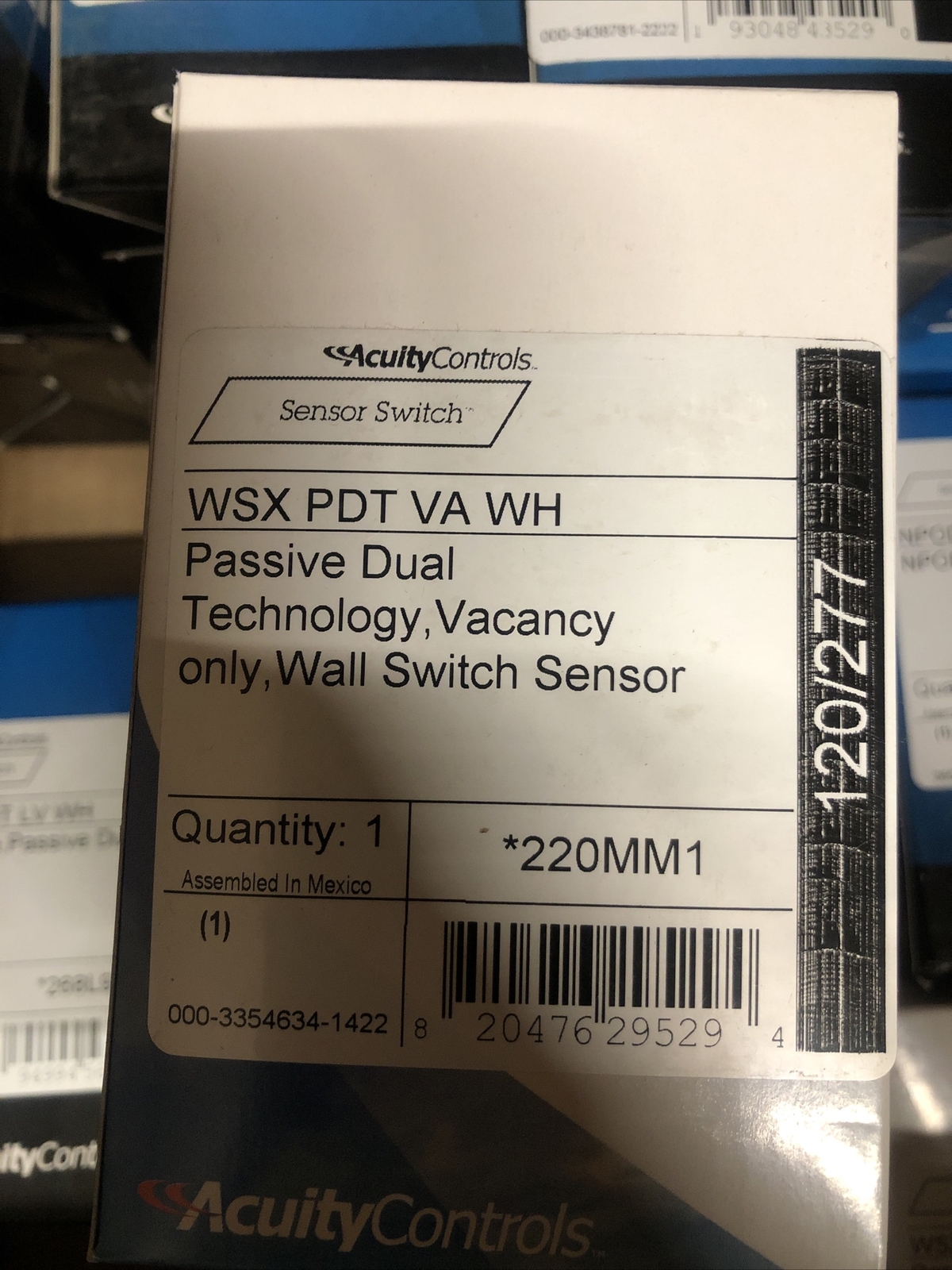 Acuity / NLight /Sensor Switch WSX PDT VA WH Wall sensor switch passive ...