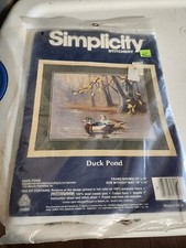 NEW Simplicity Stitchery Crewel Embroidery Kit Duck Pond Duck Pair Made in USA