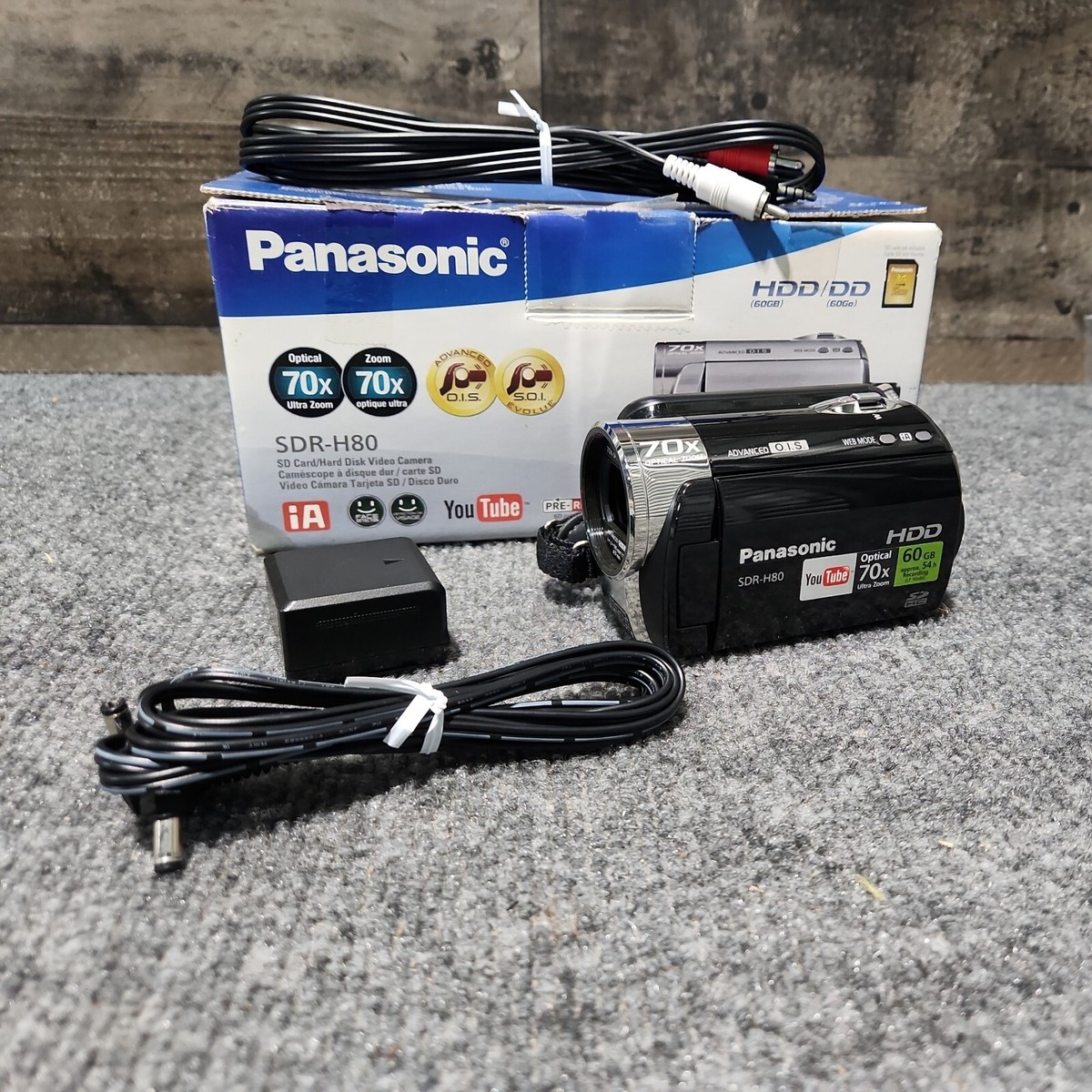 Panasonic SDR-H80 60GB video camera camcorder hdd Battery Charger