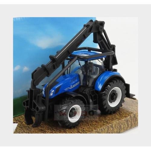 1:50 BURAGO New Holland T7.315 Tractor 2016 Blue Wood BU31680-31669 Model - Picture 2 of 2