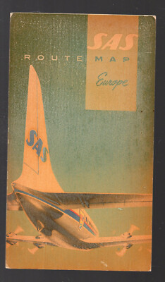 (Luftfahrt) Flyerkarte der Ziele SAS (Europa) P11807