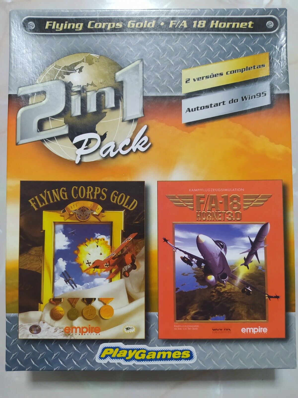 Pack 2 en 1 flying Corps gold -intrucciones en portugues- caja carton-...