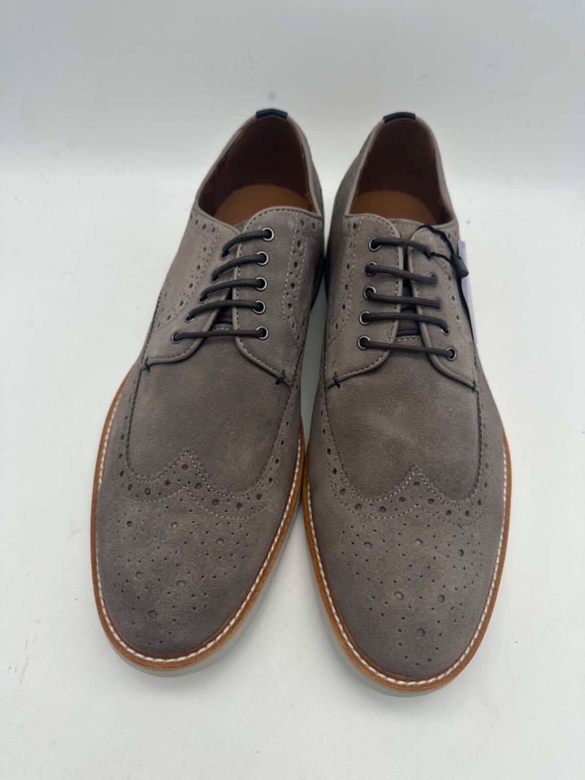 SAOLA NUOVISSIMO Oxford in pelle scamosciata Blake McKay Carson da uomo taglia 9 5 grigio