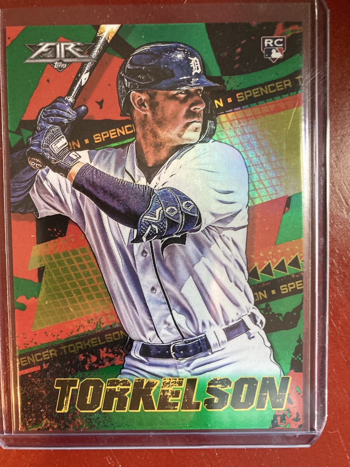 2022 Topps Fire Spencer Torkelson RC - Green #’d /199 Parallel Tigers #111 HOT!!