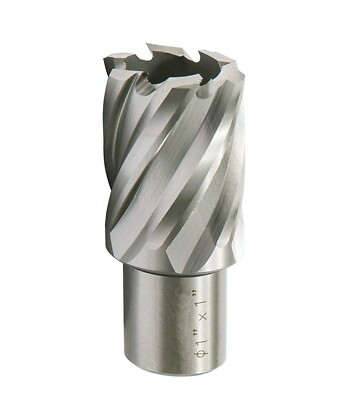 HSS Annular Cutter 1'' Diameter x 1'' Depth of Cut with 3/4'' Weldon Shank  