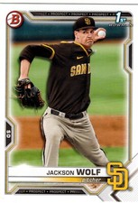 Jackson Wolf San Diego Padres 2021 Bowman Draft 1st Bowman