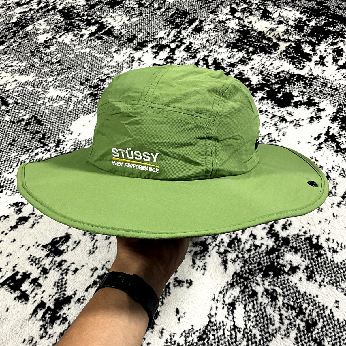 STUSSY BUCKET HAT SIERRA WATER SUMBRERO BUCKET HAT GREEN M/L