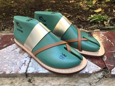 Sandales Pour Femmes Avec Talon Bas Tongs Basses En Cuir Artisanales Capri