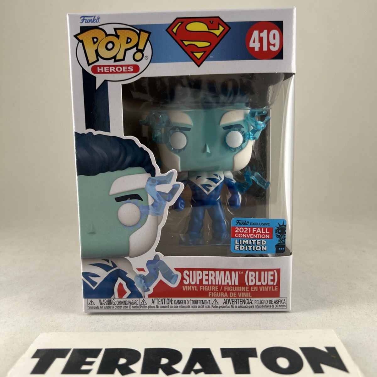 Funko Pop! Vinyl: DC Universe - Superman (Blue) (2021 Fall Funko Pop! Vinyl: DC Universe - Superman (Blue) (2021 Fall