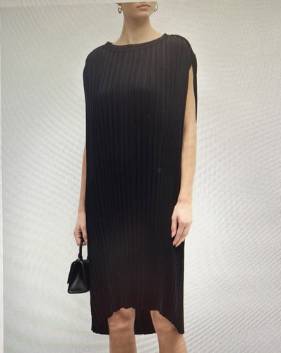 TSE Cashmere Ribbed Cap-Sleeve High-Low MIdi Dress Size Large NWT Retail $1,250 - 第 8/16 張圖片