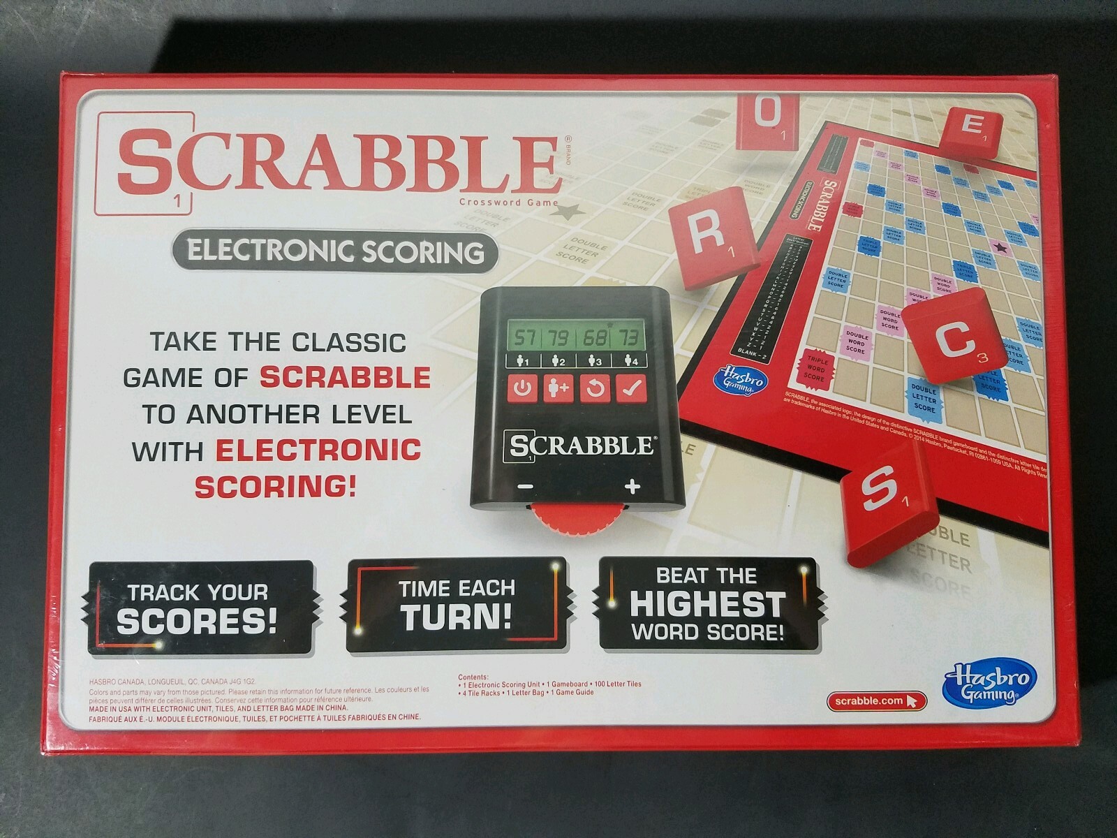 Scrabble Crossword Game w/ Electronic Scoring by Hasbro Gaming A8167 eBay