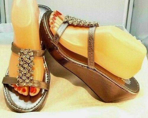 yellow box silver sandals