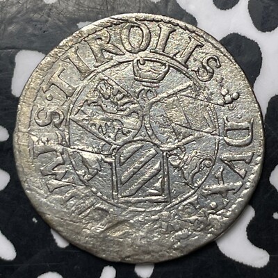 1564-94) Austria Tyrol Ferdinand 3 Kreuzer Lot#JM8578 Silver! Nice