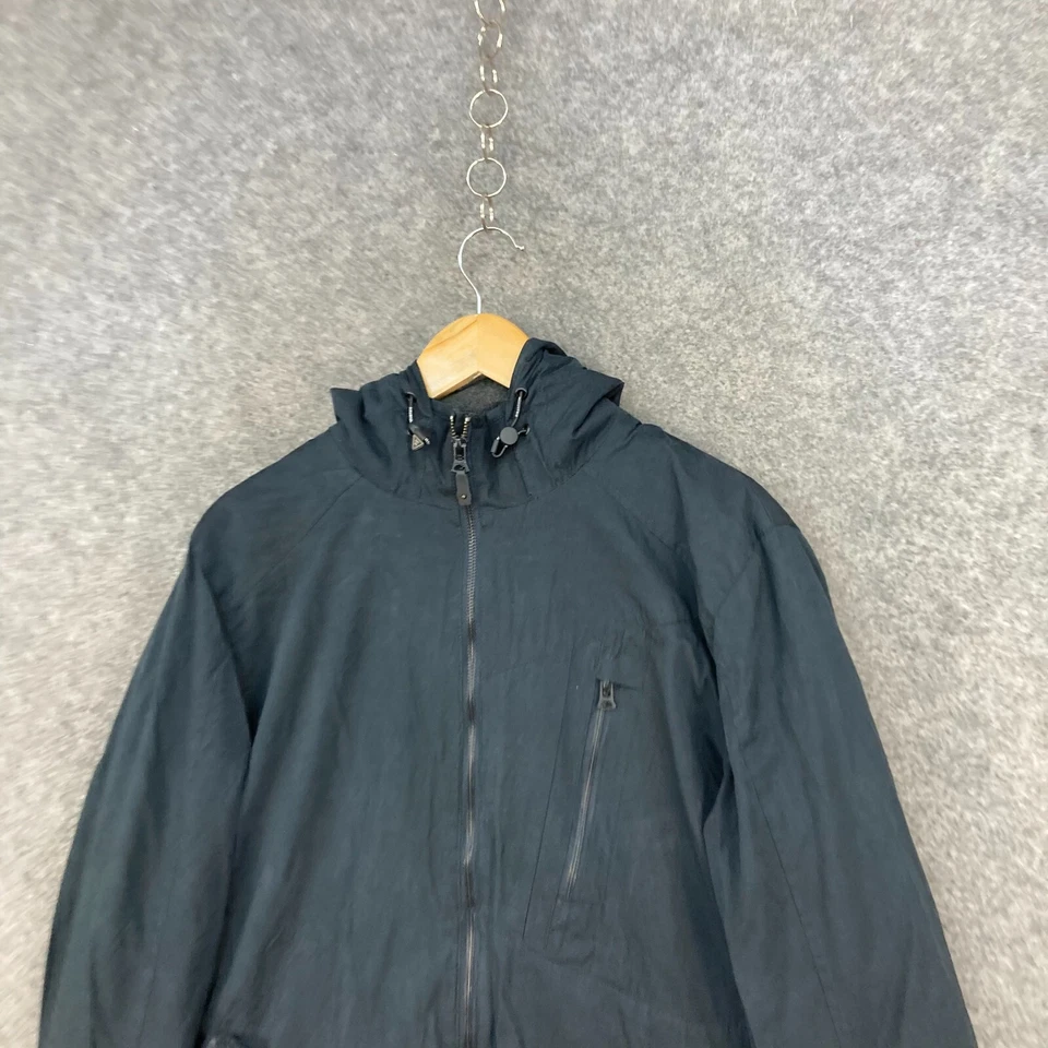 Chaqueta Industrie Para Hombre Talla M Mediana Azul Cremallera Con Capucha Manga Larga Anorak A4202 Foto 3 de 4