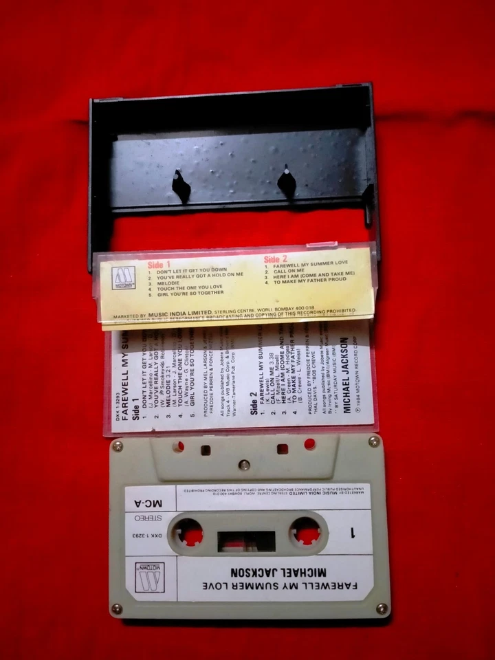 Michael Jackson Farewell My Summer Love RARE orig Cassette tape INDIA indian - Image 4 of 4