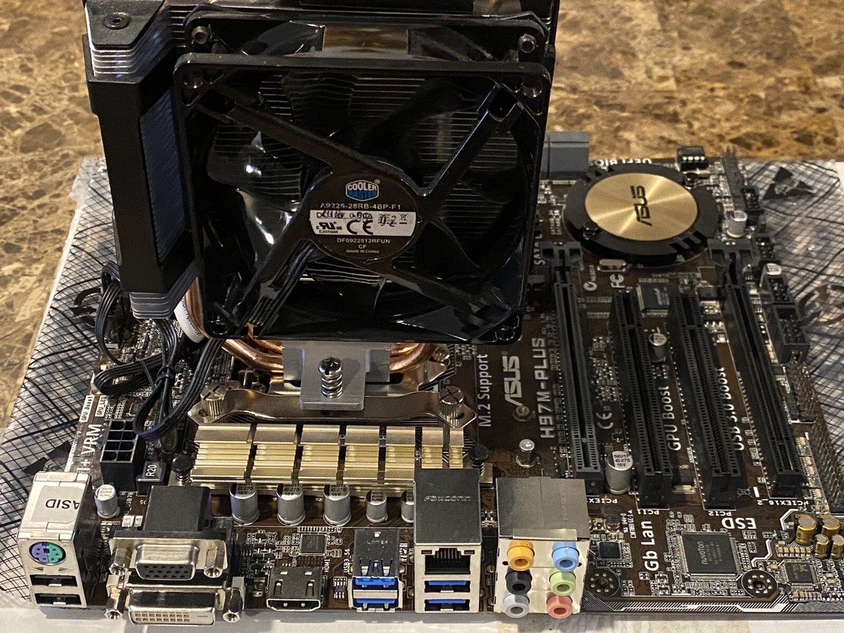 Asus H97M-Plus Motherboard, Intel i3 CPU, CM Hyper D92 Cooler
