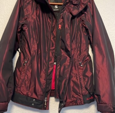 Oakley Burgundy Metalic Iridescent Insulated Jacket Size Small