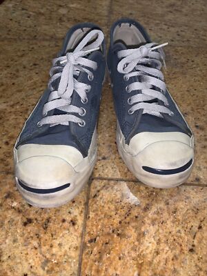 Vintage Converse Jack Purcell Made In The USA Navy Sz 6 Women