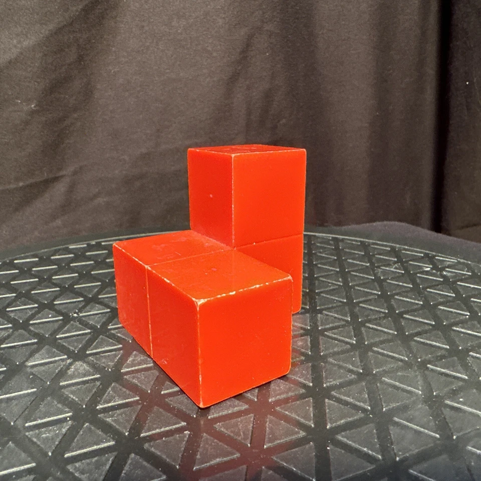 Rompecabezas SOMA ROJO cubo pieza de repuesto Piet Hein Dinamarca Parker Bro rompecabezas Foto 2 de 4