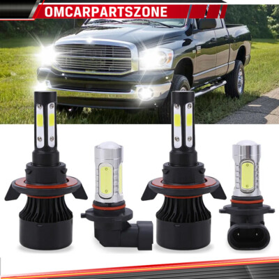 For 2004-2014 Ford F 150 6000K LED Headlght H/Lo Fog Lght Bulbs