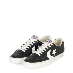 converse nere in pelle da uomo