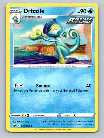 2021 Pokemon Card Chilling Reign Drizzile 42/198