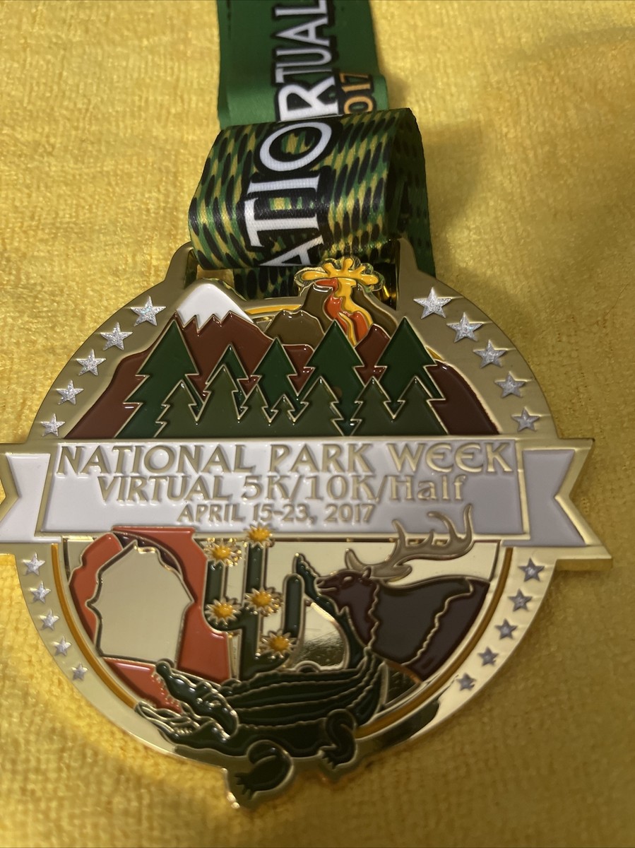 NATIONAL PARK WEEK VIRTUAL 5K/10K/HALF APRIL 15-23, 2017 MEDAL L03