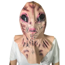 Bizarre Horrific Alien Mask Latex Head for Halloween Cosplay Costume Adult Size