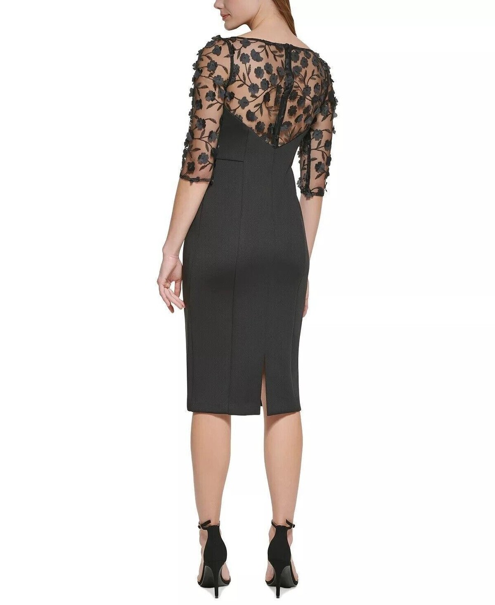 Eliza J Womens Lace Short Sheath Dress, Women's, Size: 6, Black