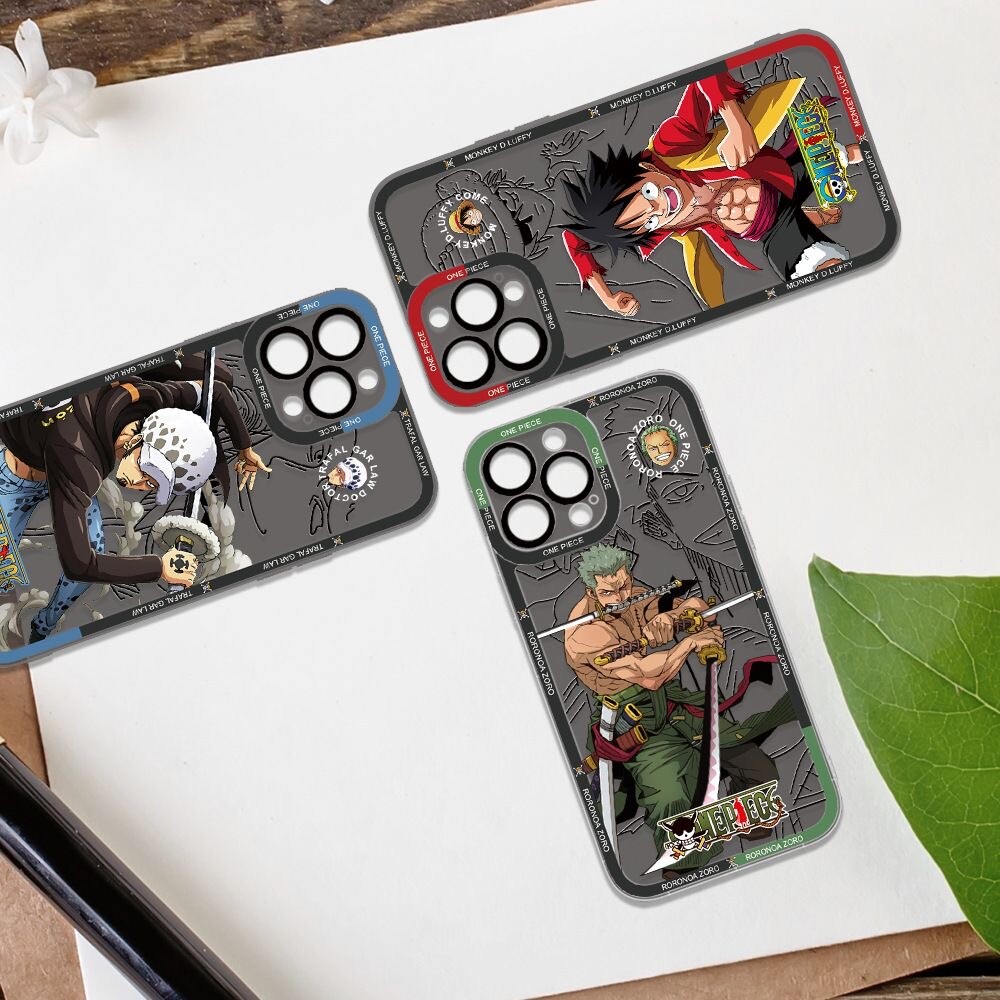 One Piece Luffy Law Zoro Phone Case For iPhone 16 15 Plus 14 13 12
